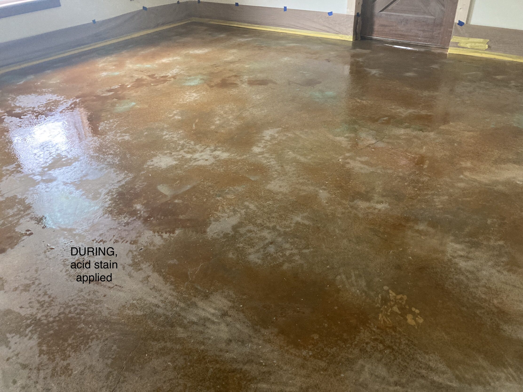 Acid stain application