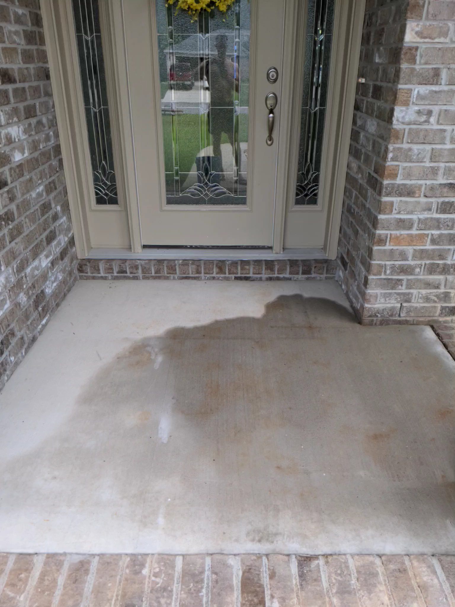 Concrete front porch floor