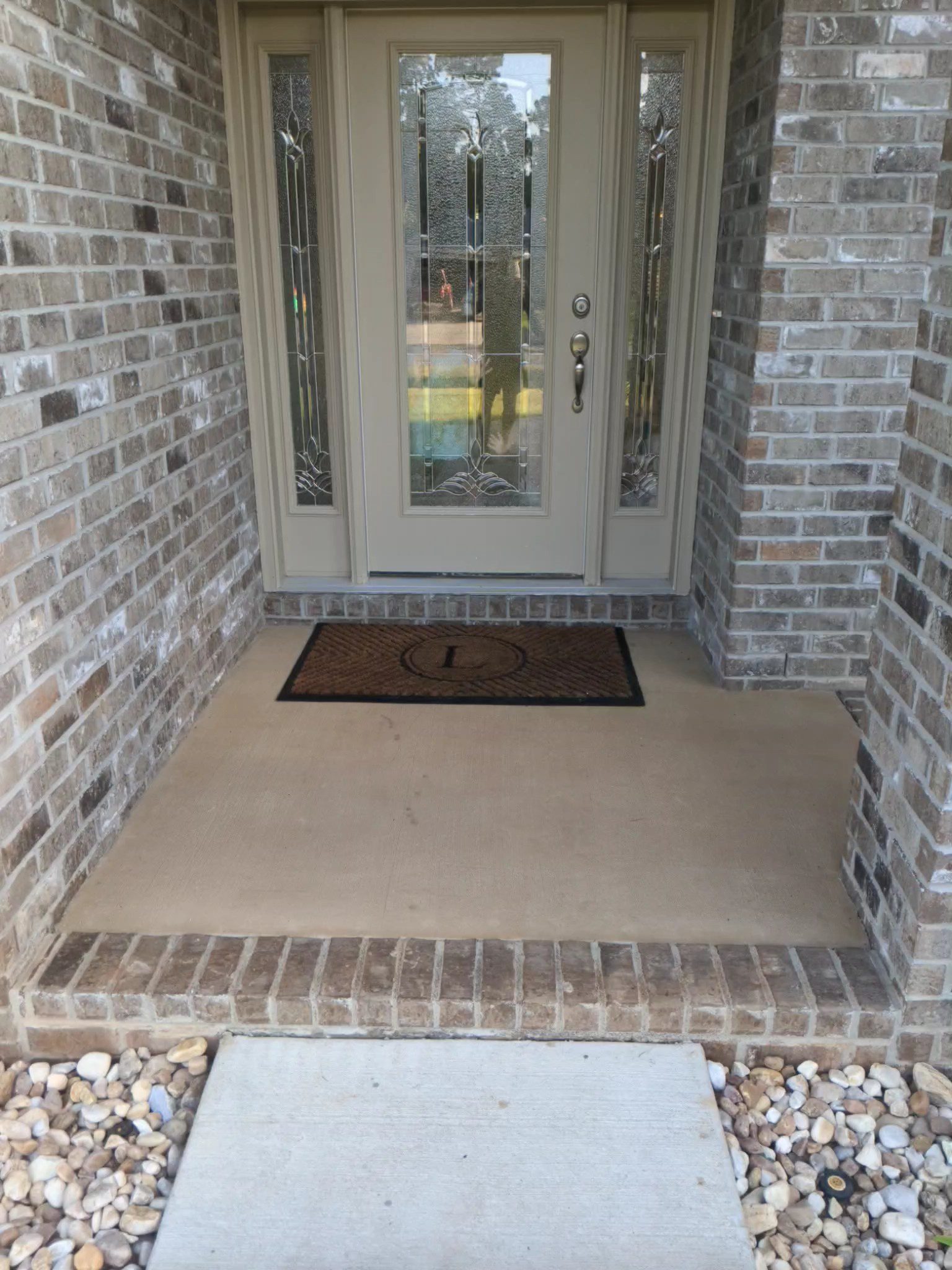 refinished front porch concrete floor