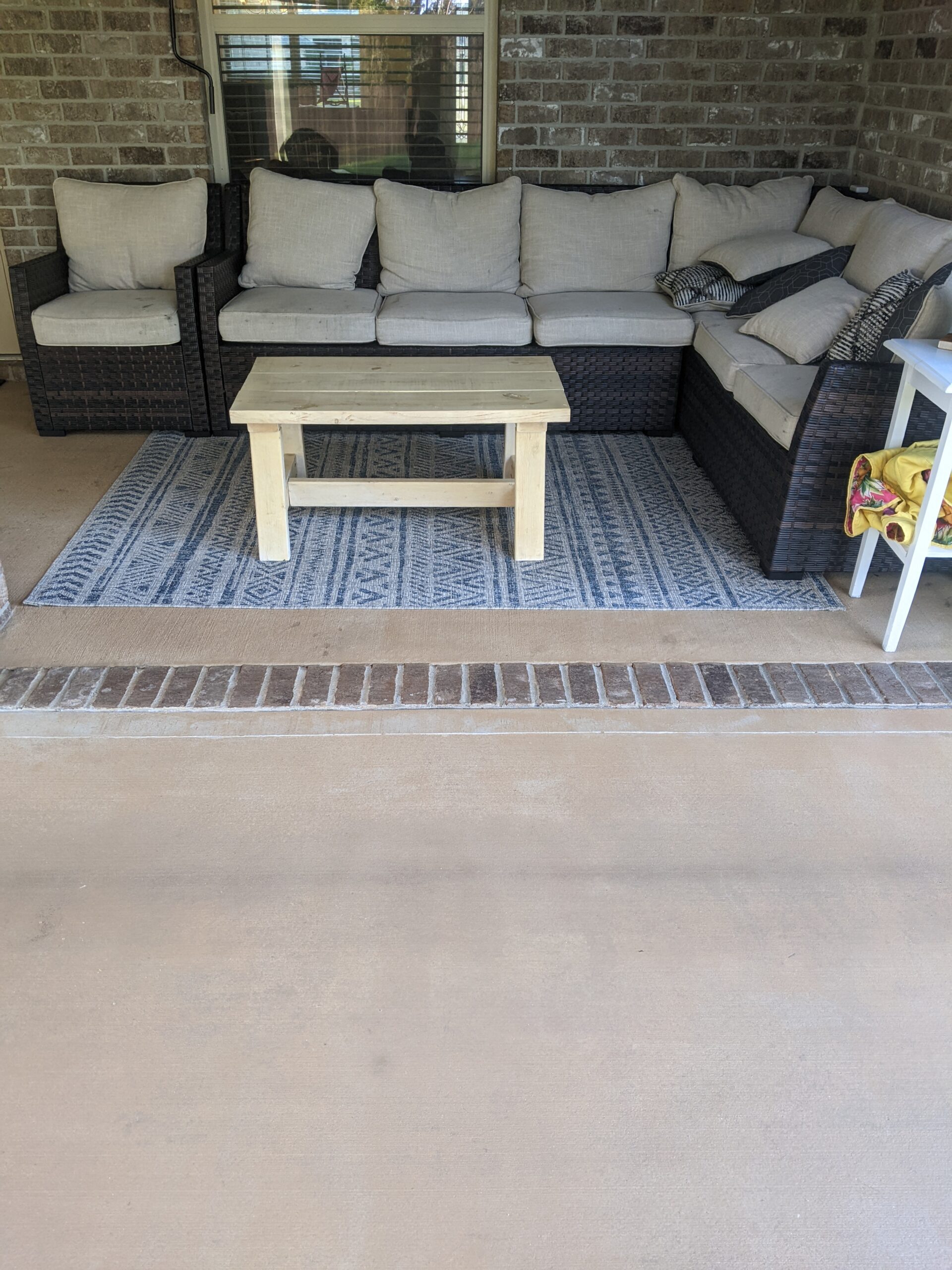 Stained concrete lanai floor