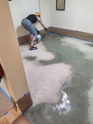 Seagrass EverStain acid stain application