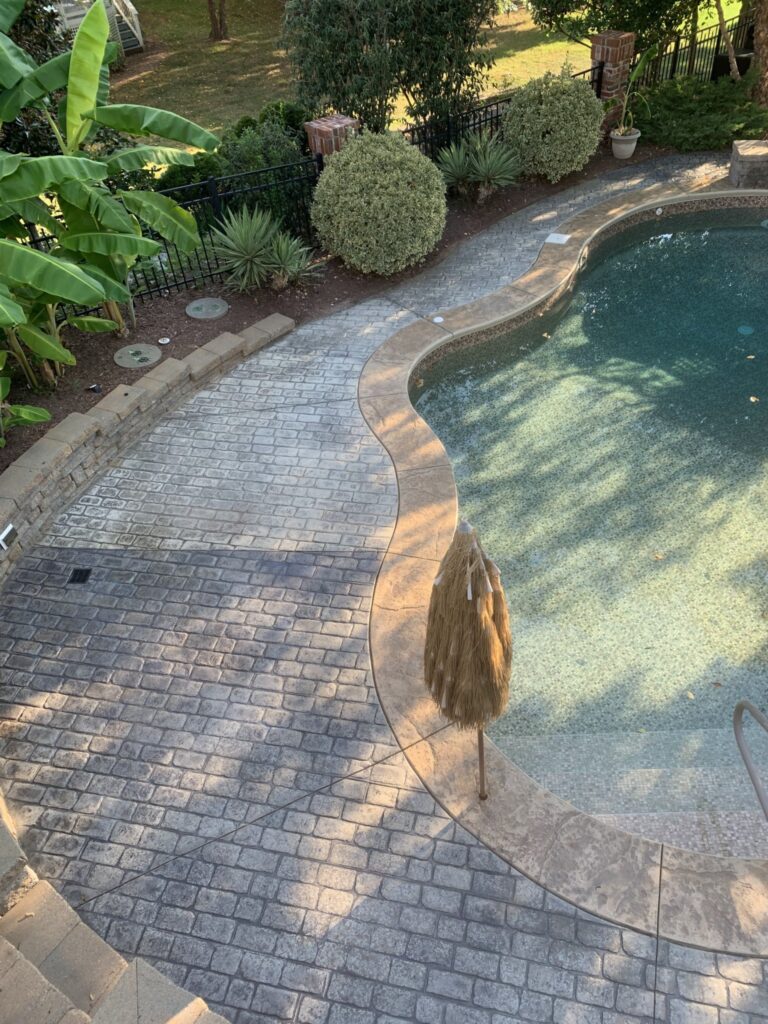 DIY Stained Concrete Pool Decks Photos & Tips