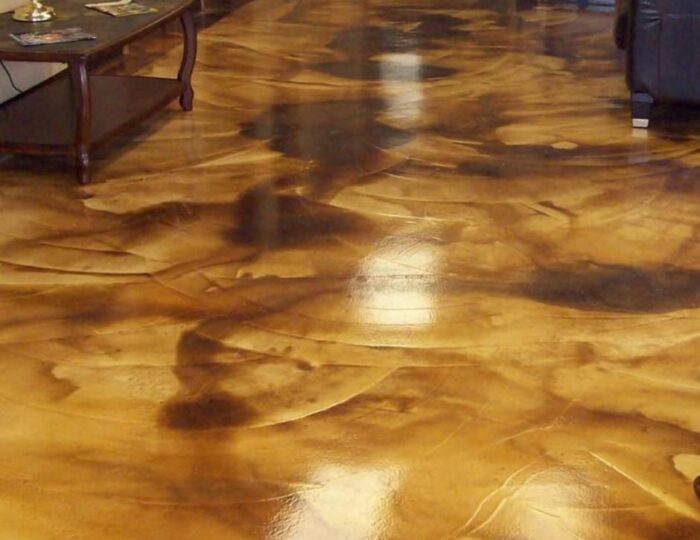 Marble Technique Stained Concrete Flooring