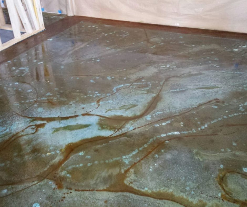 How to Make Concrete Acid Stain Look Marbleized Direct Colors