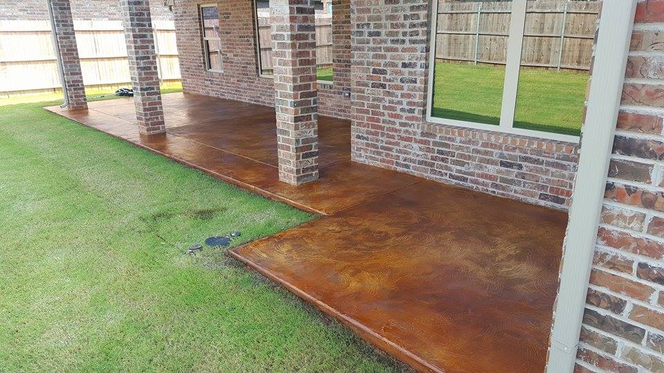 Acid Stained Concrete Patio