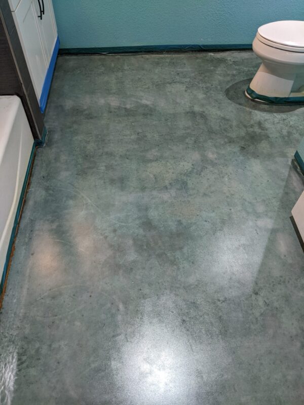 Stained Concrete Bathroom Floor