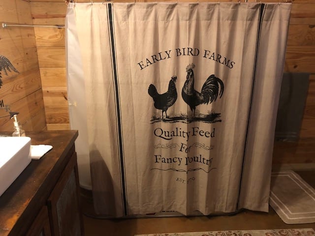 Pole Barn Style Bathroom Curtain