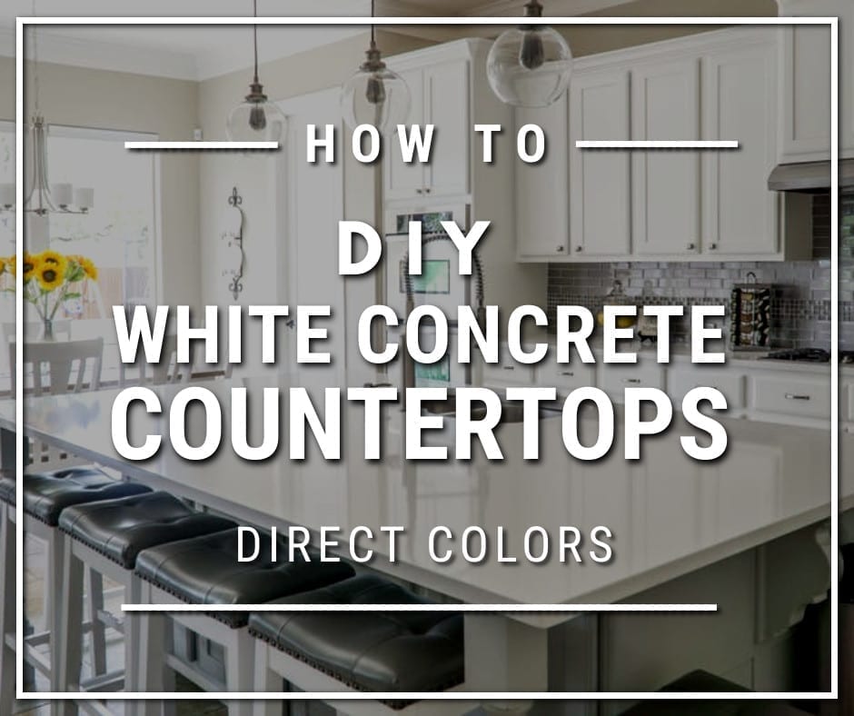 White Concrete Countertop Integral Pigment Direct Colors