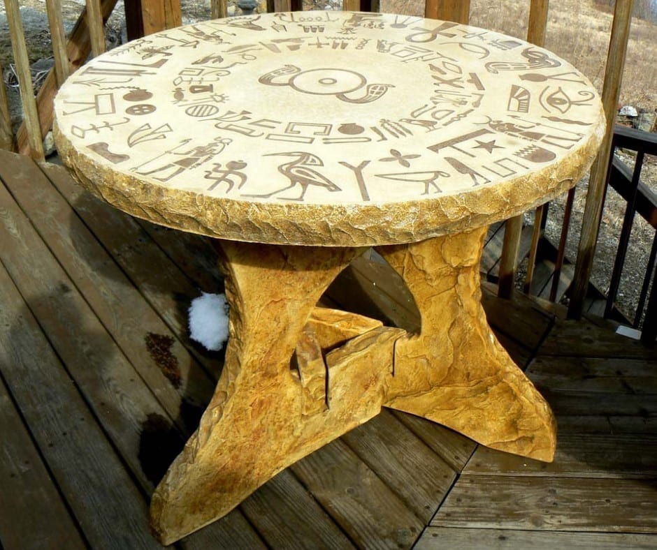 Hand-Crafted Intricate Concrete Table Design by Mark Fisher