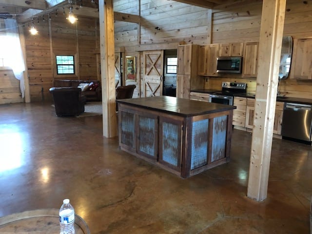 Stained Concrete Pole Barn Floor