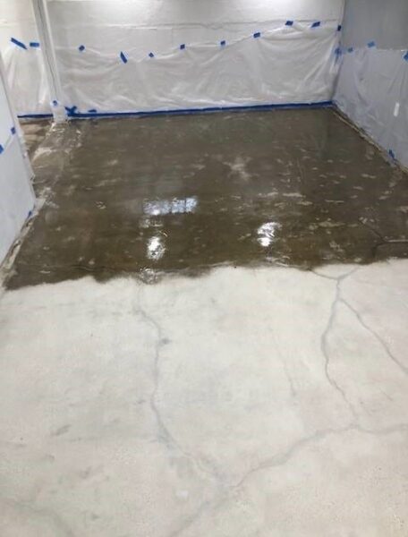 Solvent-based satin sealer primer coat in progress Solvent-based satin sealer primer coat in progress