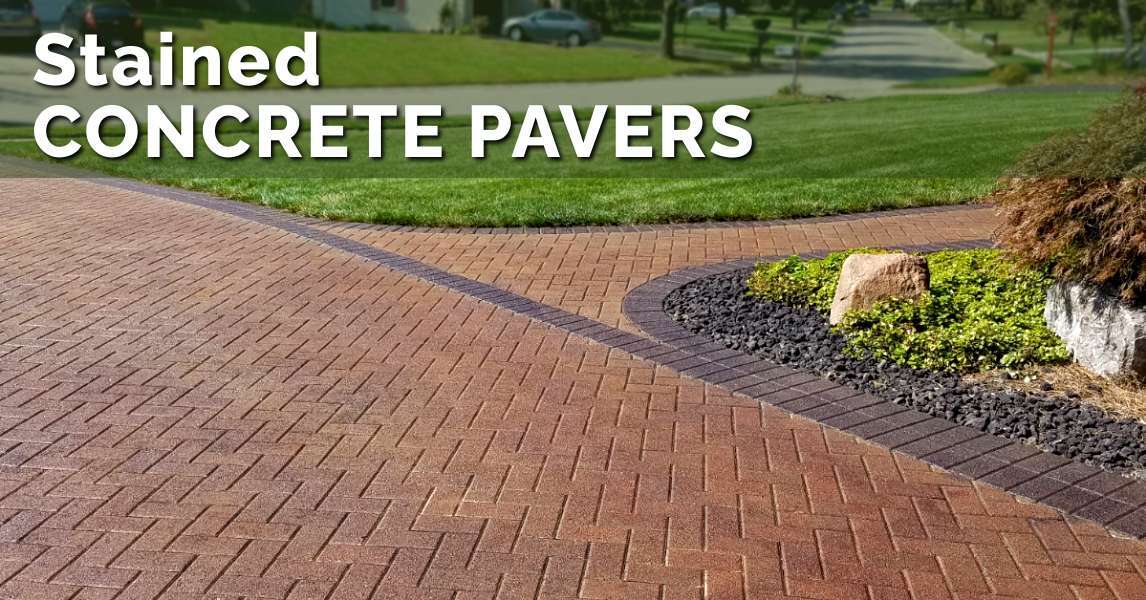 Stained Concrete Brick Pavers
