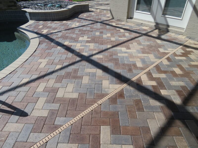 Stained Sealed Concrete Pavers