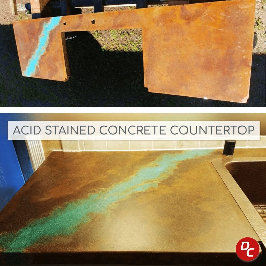 Acid Stain Concrete Countertop