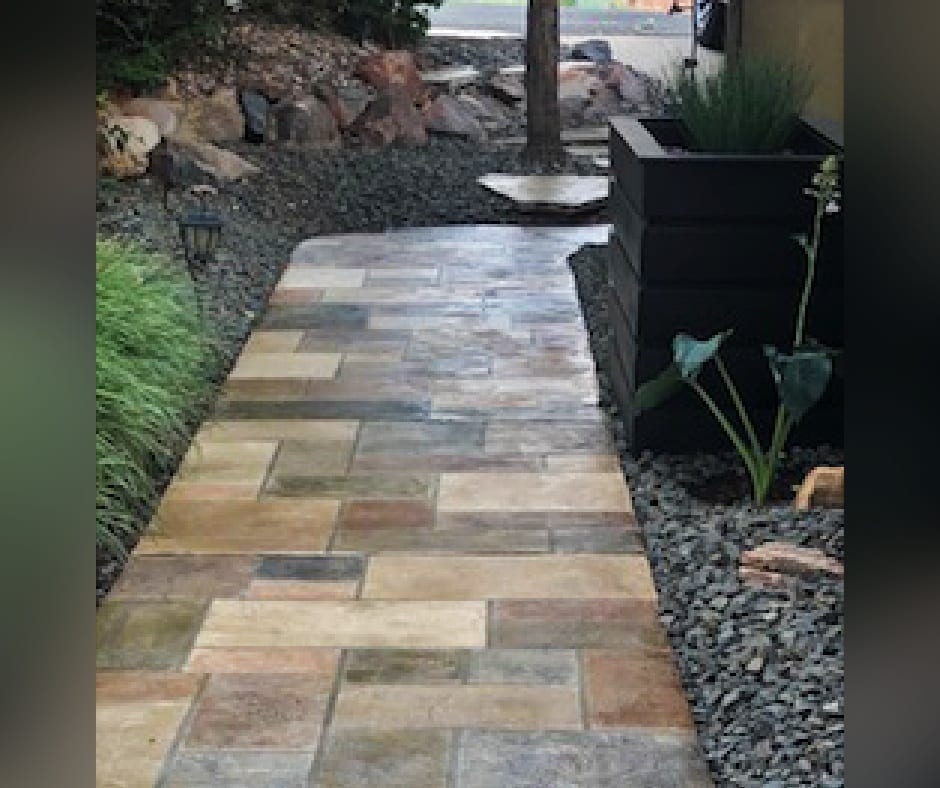 Stamped Concrete Pathway