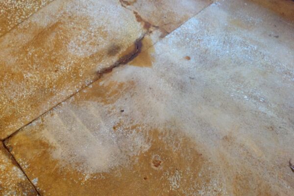 Old concrete acid stained floor