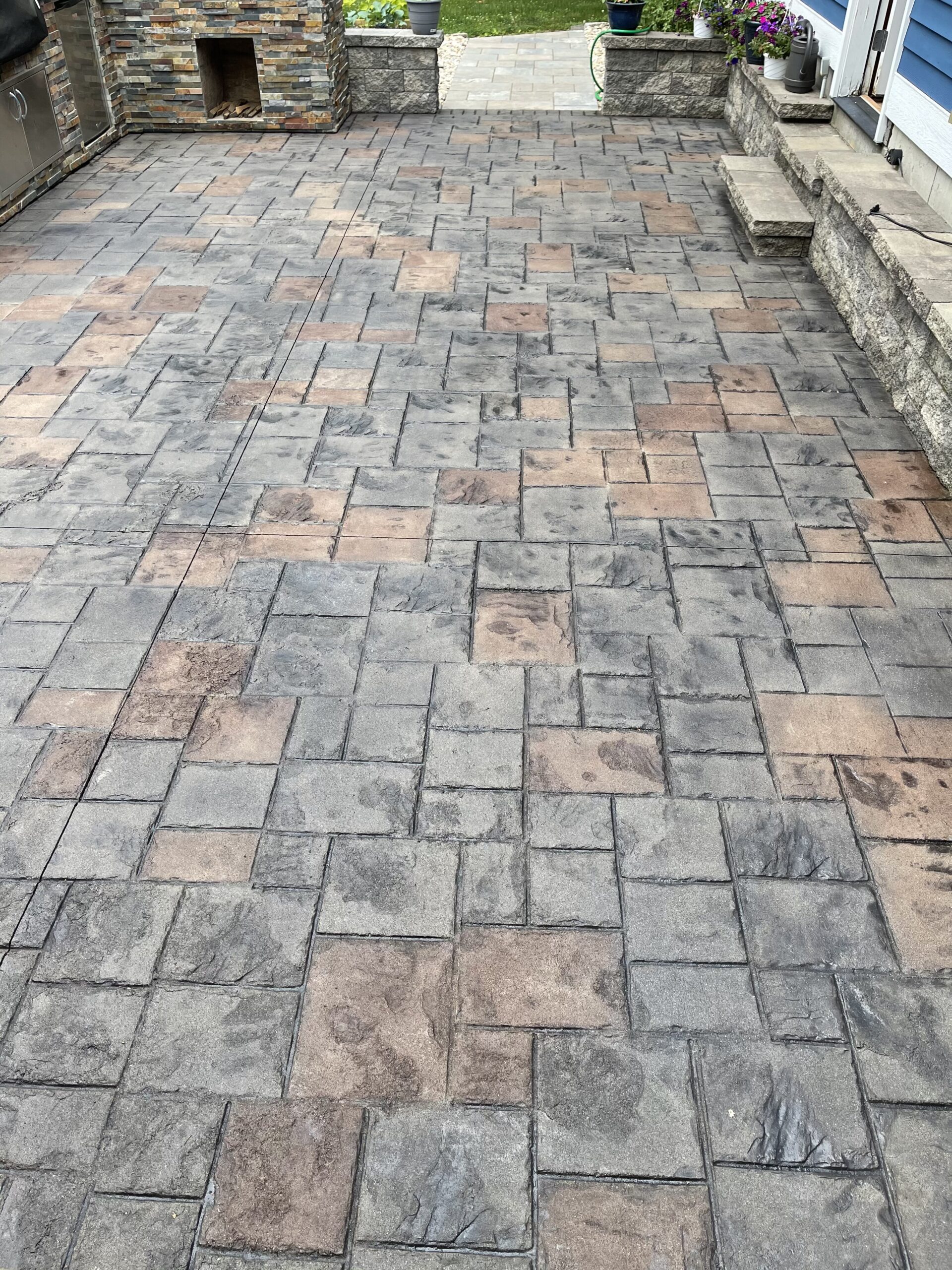 Stained Concrete Paver Patio