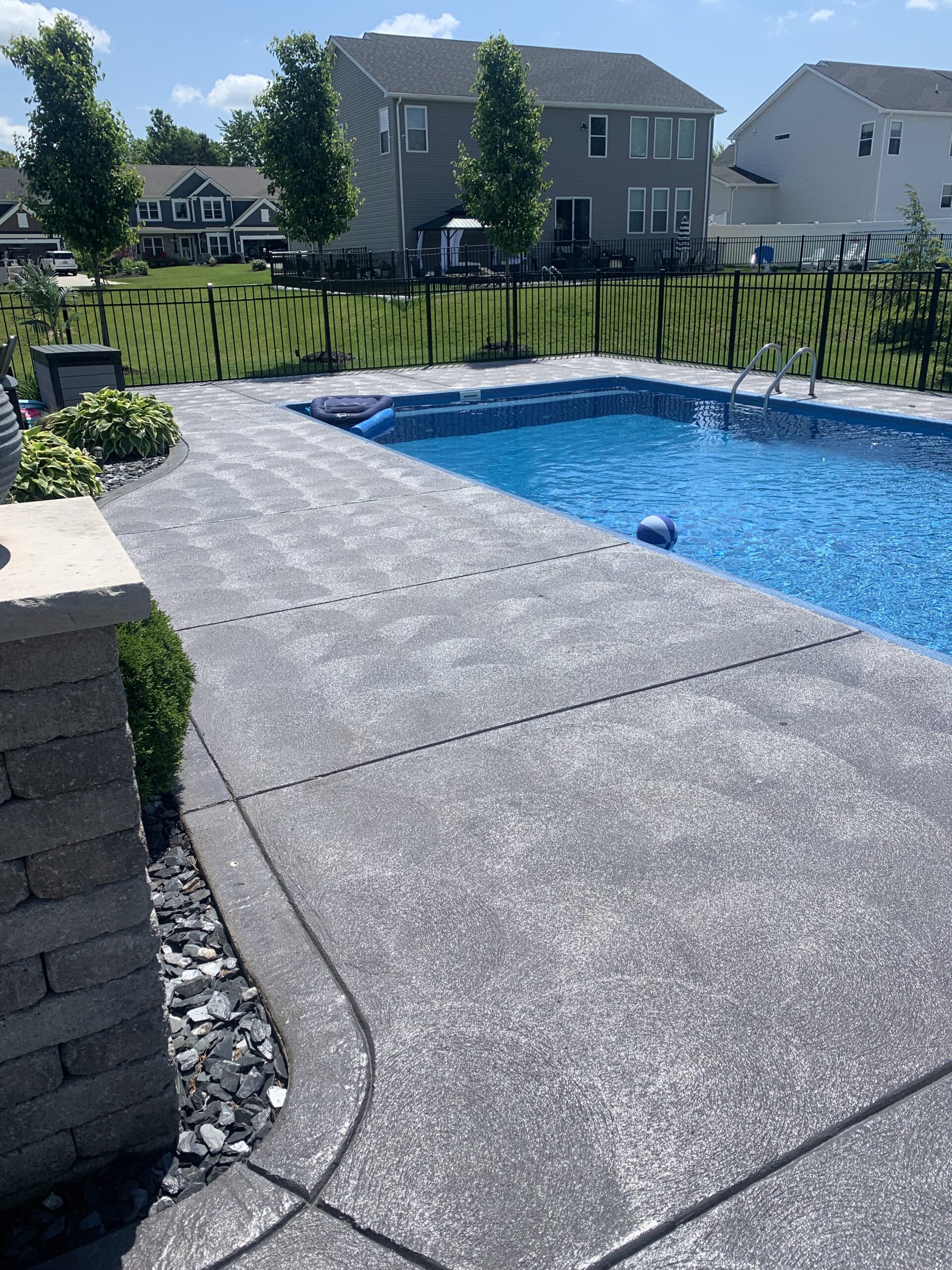 Stained Concrete Patio Gray