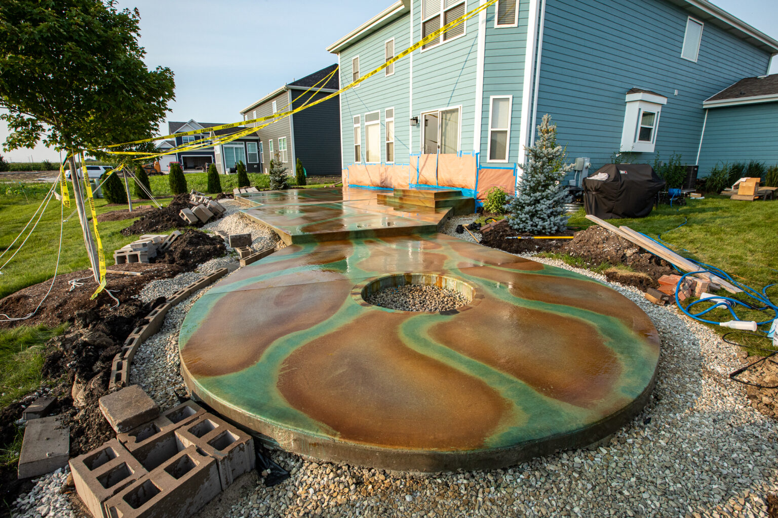 How To Acid Stain a Concrete Patio Direct Colors DIY Home