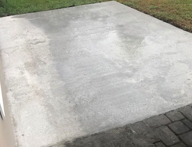 Ugly slab - before direct colors concrete staining