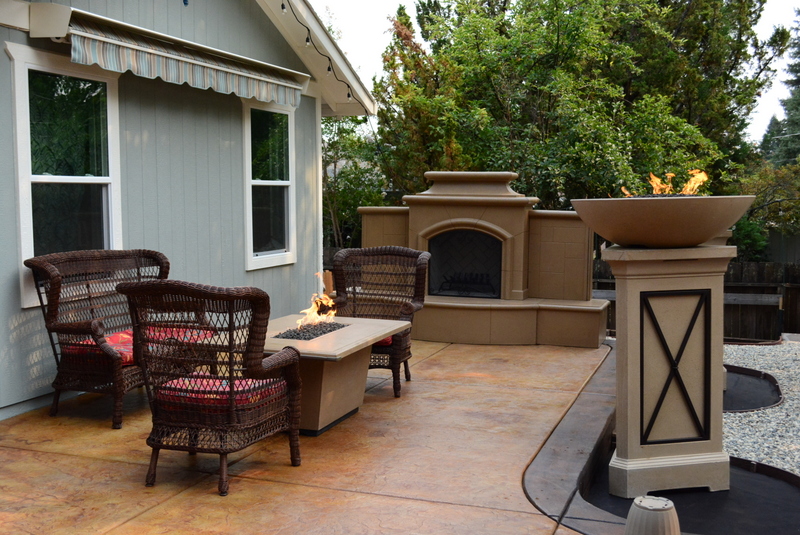 Desert Amber, Malayan Buff, Coffee Brown, Cola, English Red Acid Stained Concrete Patio 2
