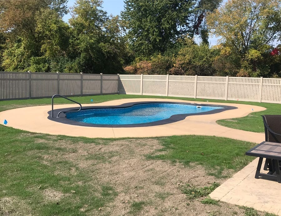 Stained Concrete Pool Deck