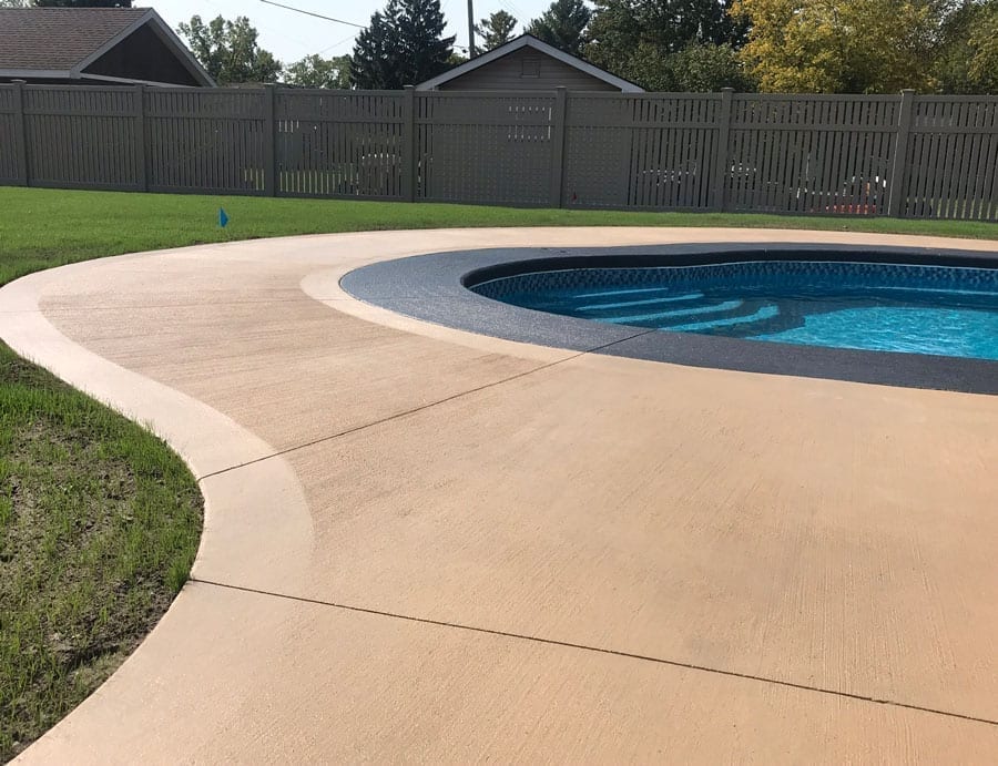 Pol deck colored with Tinted Concrete sealer