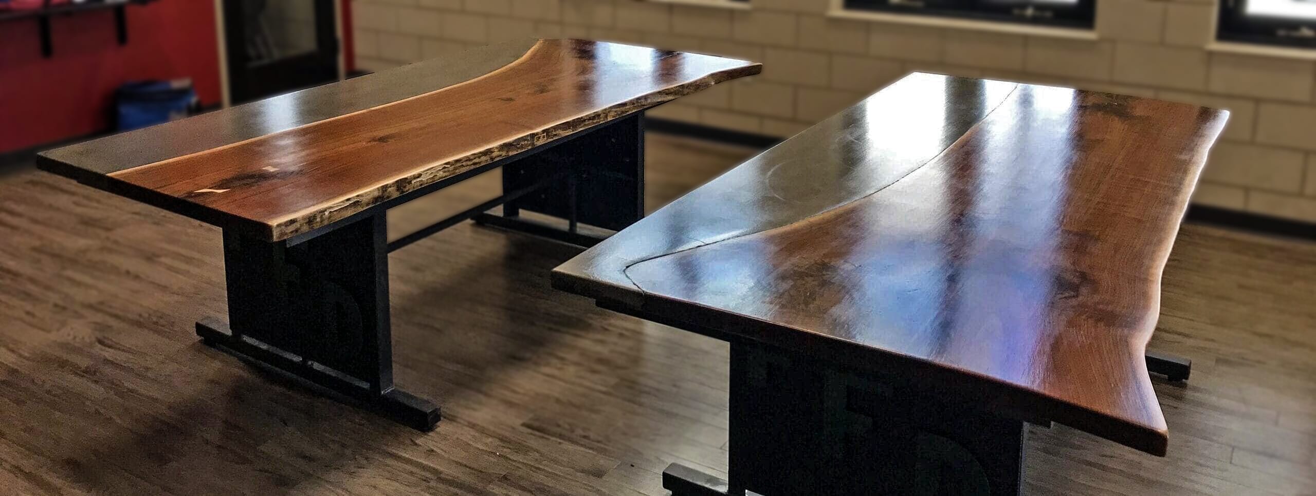 Dye Stained Concrete & Wood Tables
