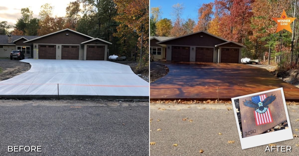 Acid Stain Concrete Driveway