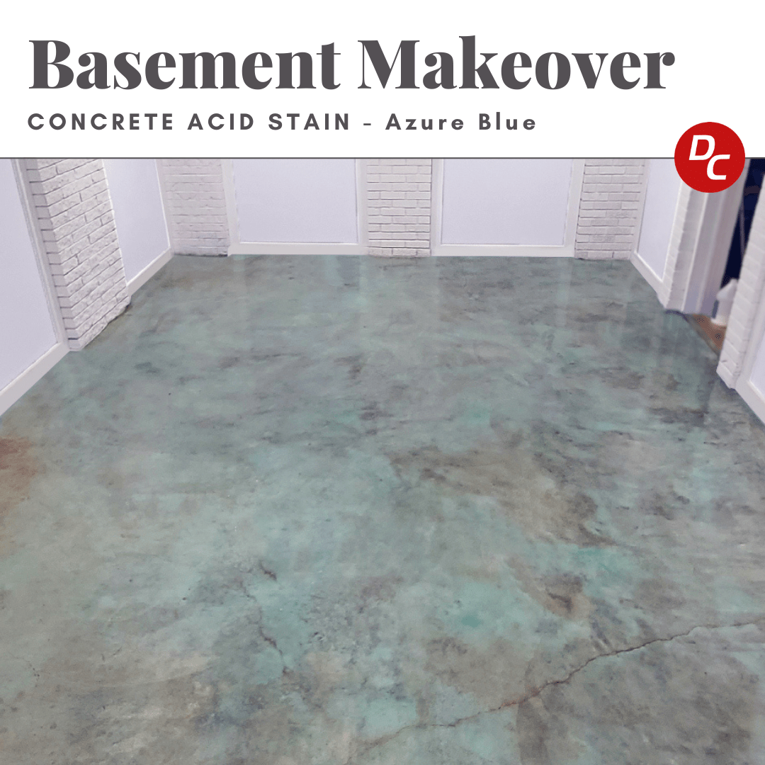 colored concrete basement floors