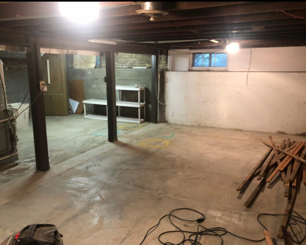 Concrete basement