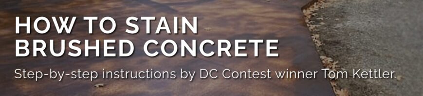 How to Stain Brushed Concrete - Header Image How to Stain Brushed Concrete - Header Image