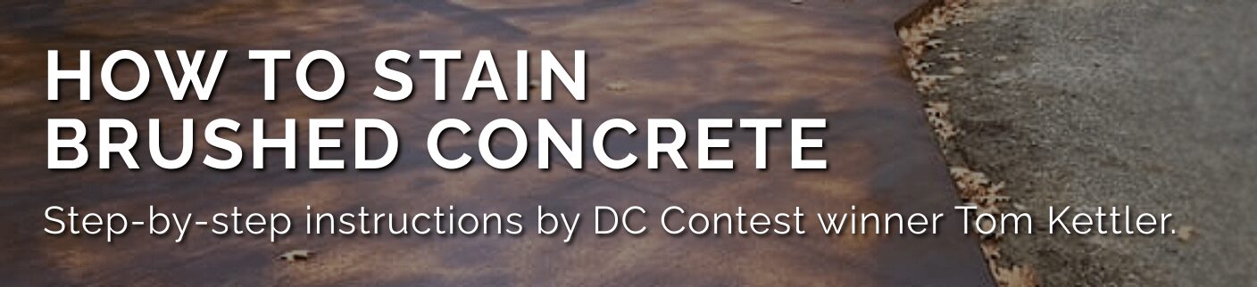 How to Stain Brushed Concrete - Header Image