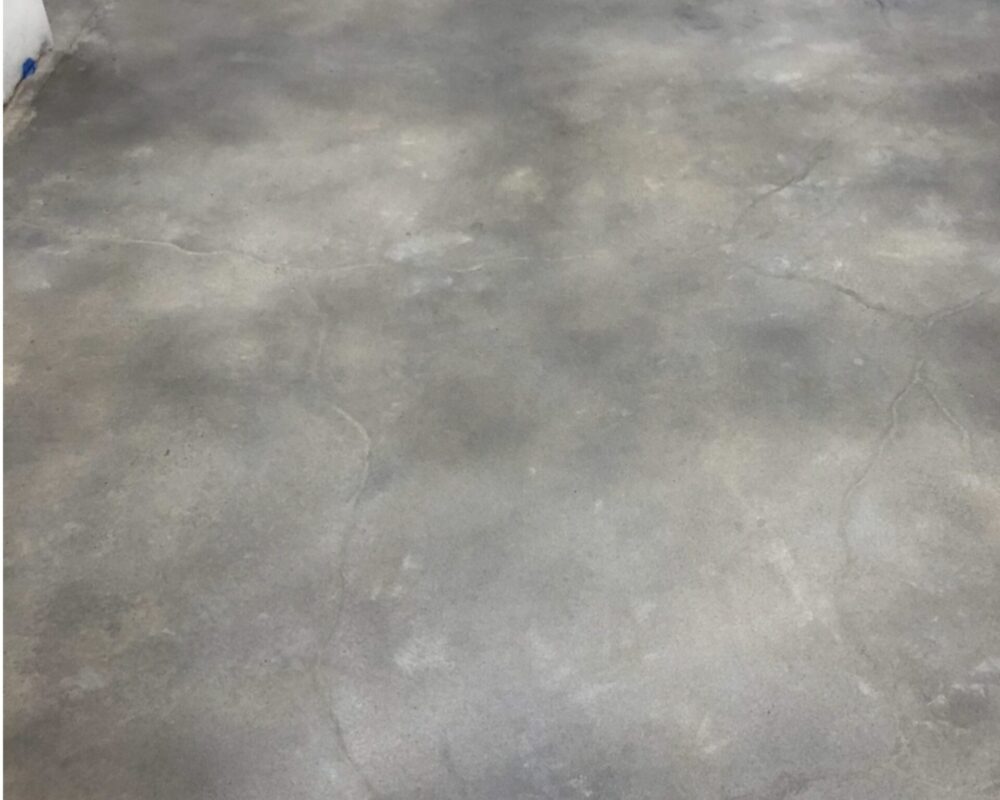 Stained Concrete Basement Floor