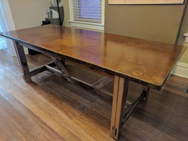 Acid Stained Dining Table