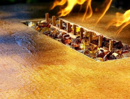 Acid Stained Fire Table