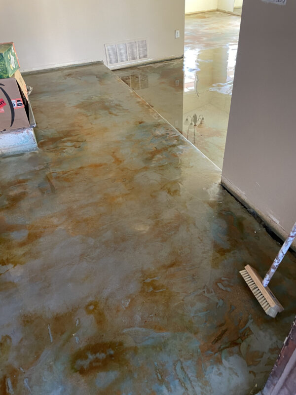 During Acid Stain Application During Acid Stain Application