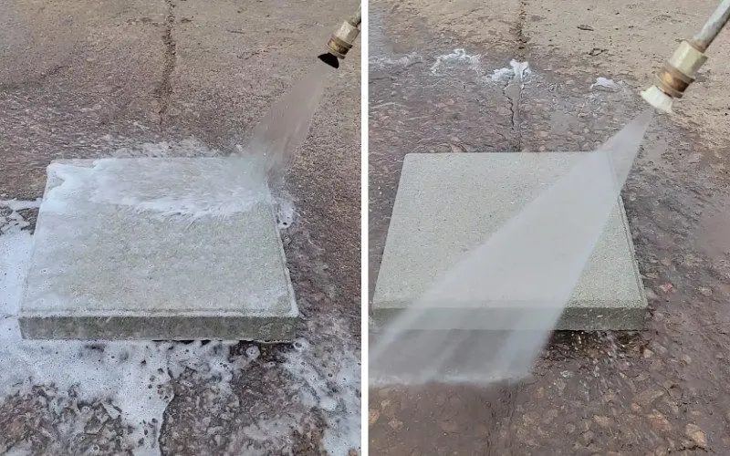 power washing concrete pavers