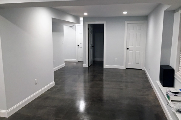 Basement Concrete Floor Charcoal AcquaTint  