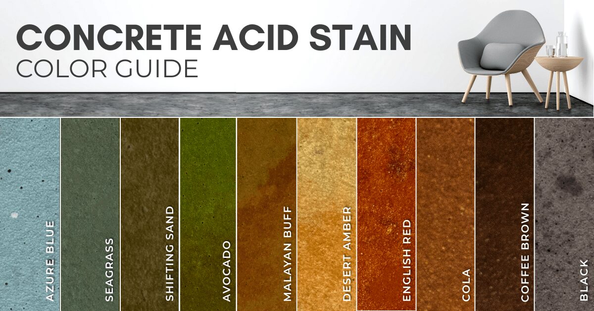 Concrete Acid Stain Colors How To, Color Stained Concrete Patio