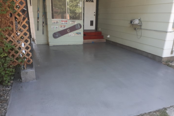 Driveway Brushed Concrete - EasyTint Silver Gray Stain-