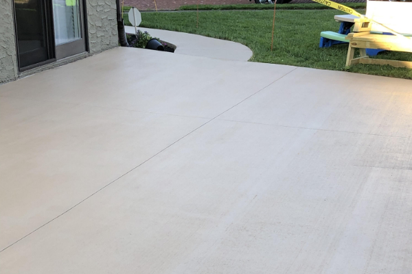 Khaki EasyTint on Brushed Concrete Patio Khaki EasyTint on Brushed Concrete Patio