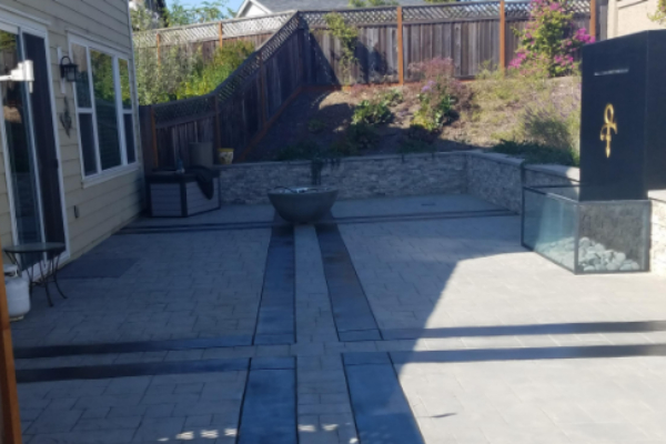 Patio Stamped Concrete - ColorWave Onyx Black Stain Patio Stamped Concrete - ColorWave Onyx Black Stain