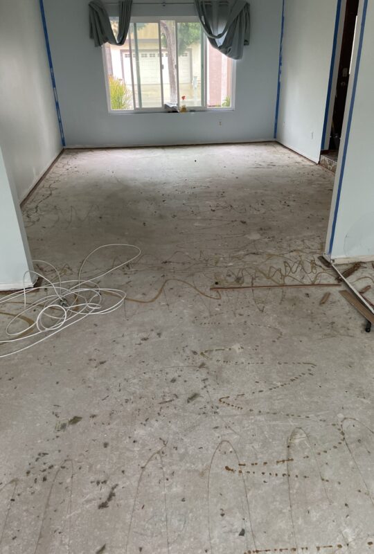 Removing Carpet from Concrete Floor