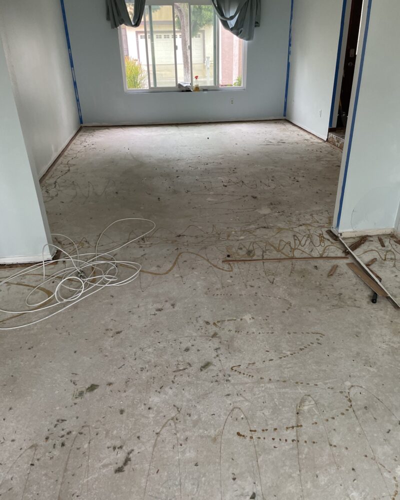 Removing Carpet from Concrete Floor