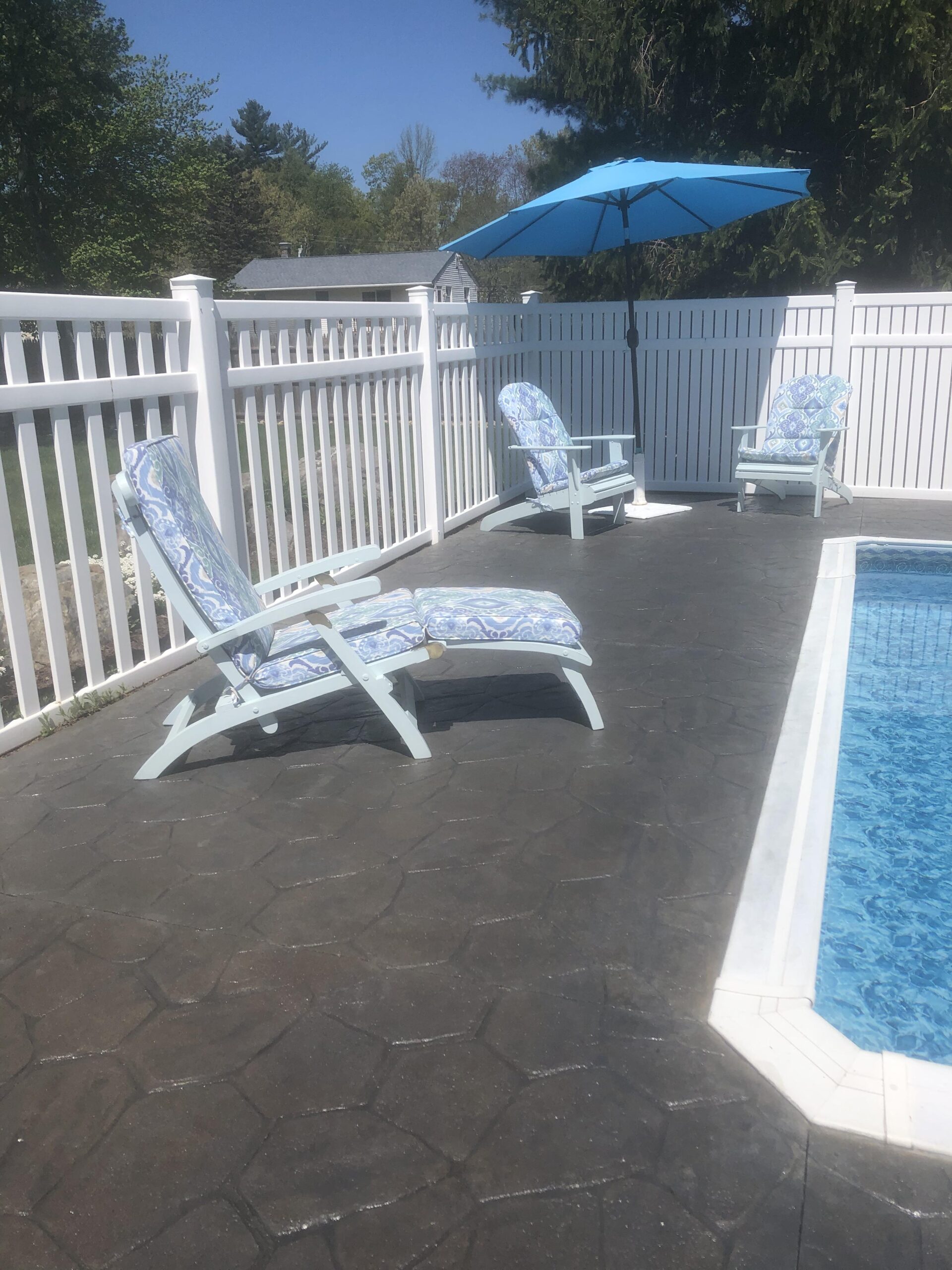 Resurfaced Concrete Pool Deck with Charcoal EasyTint
