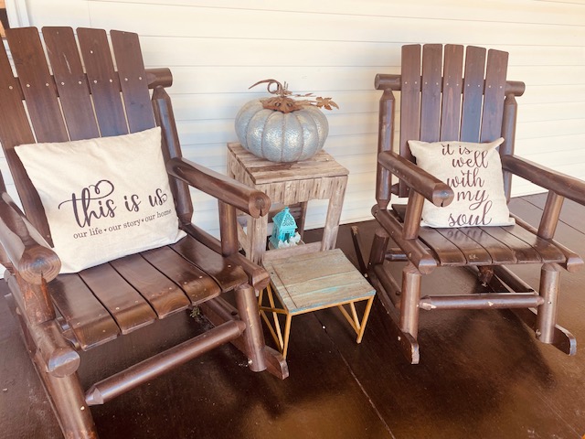 Stained Concrete Patio Porch Idea