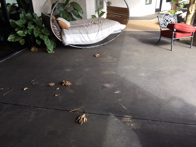 Black Acid Stained Patio