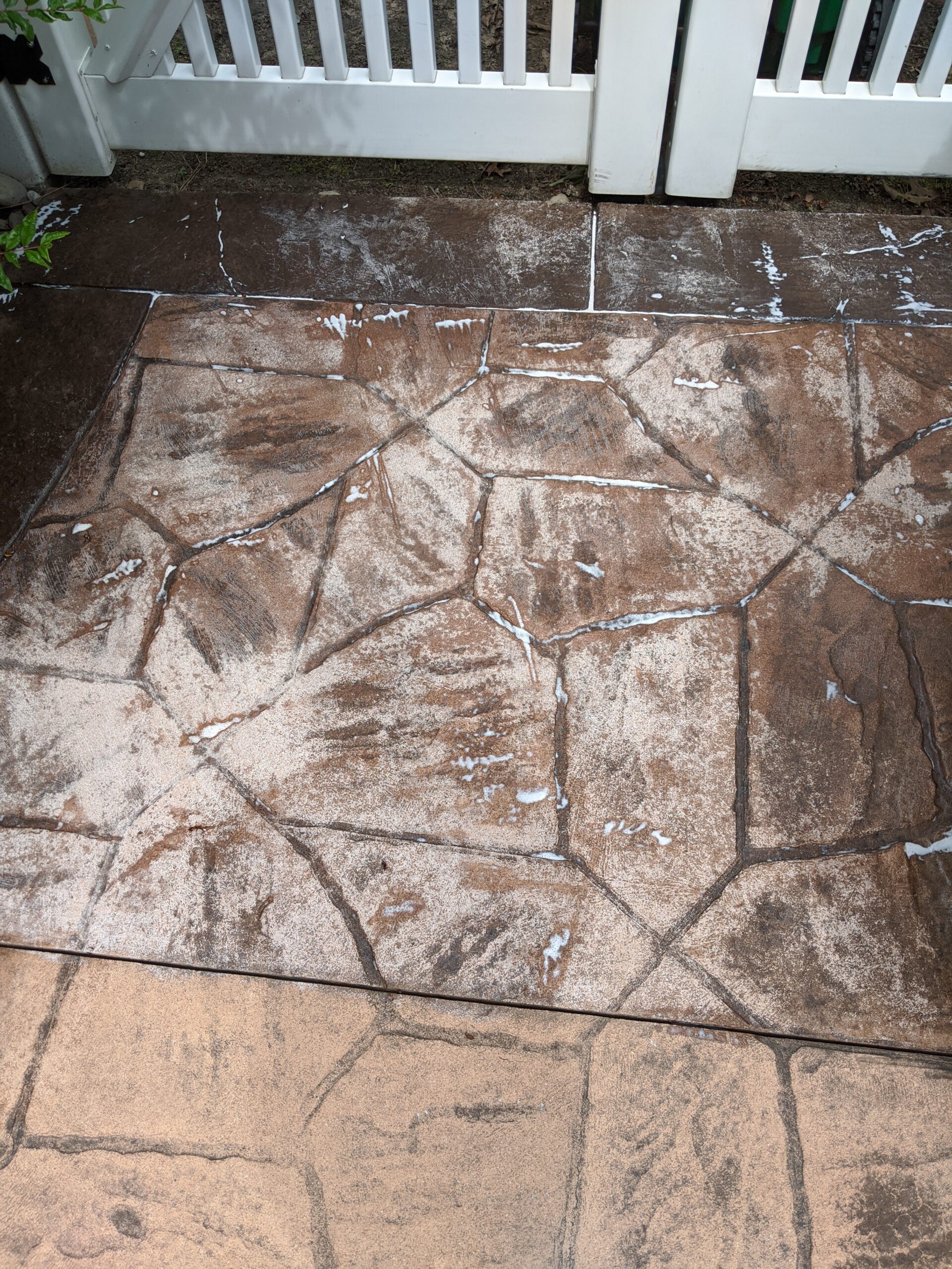 Faded Stamped Concrete Pool Deck