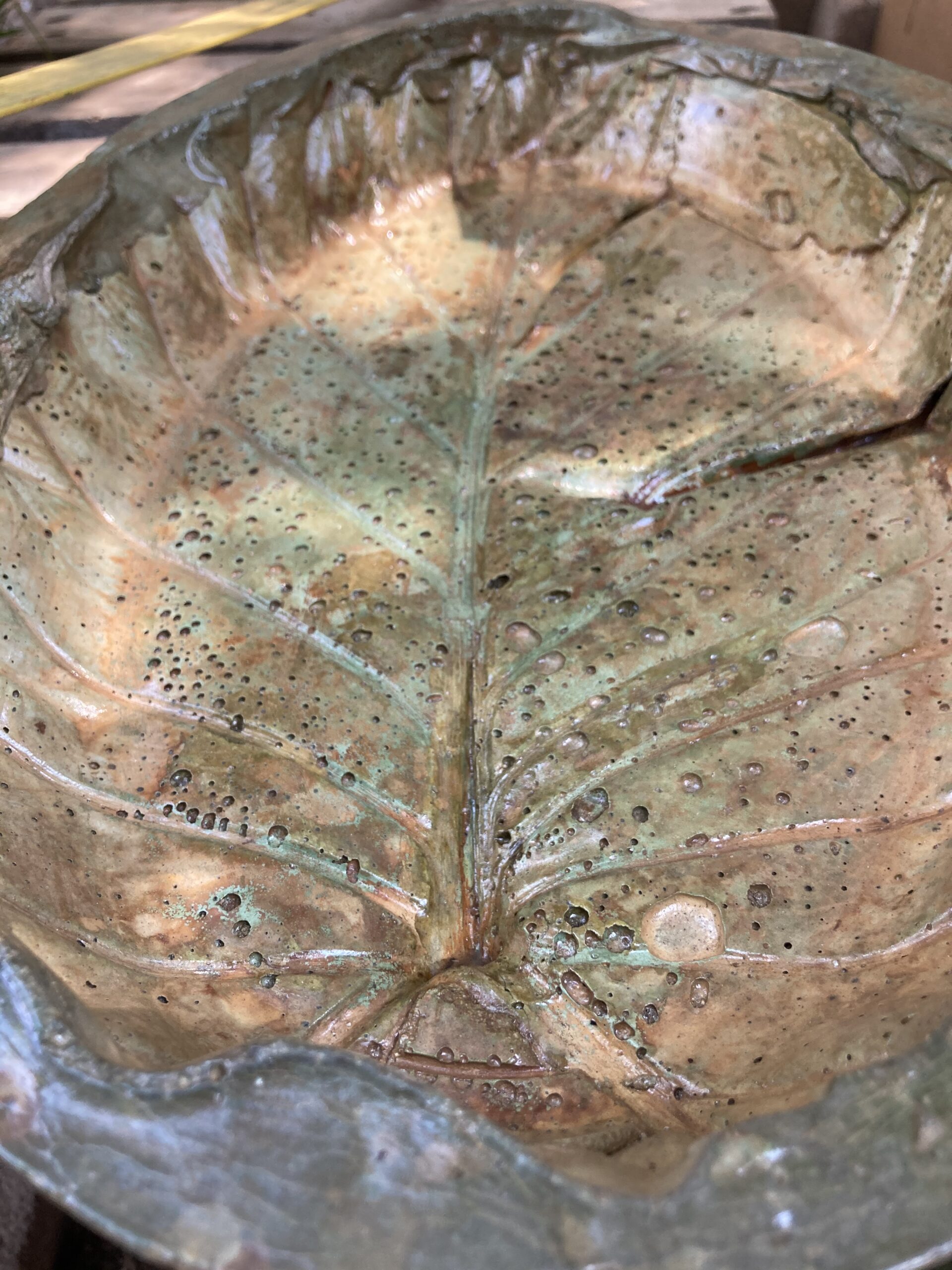 Stained Concrete Bird Bath